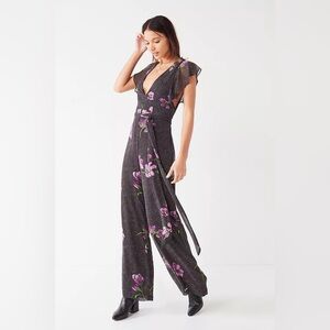 Floral V-Neck Jumpsuit